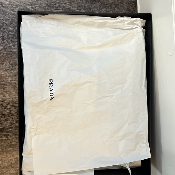 Prada Men’s Monolith brushed leather and Re-Nylon boots with pouch - Picture 7 of 8